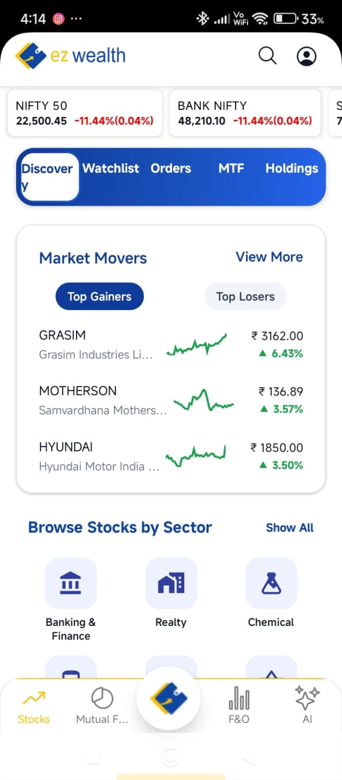 EZ Wealth app screen 3