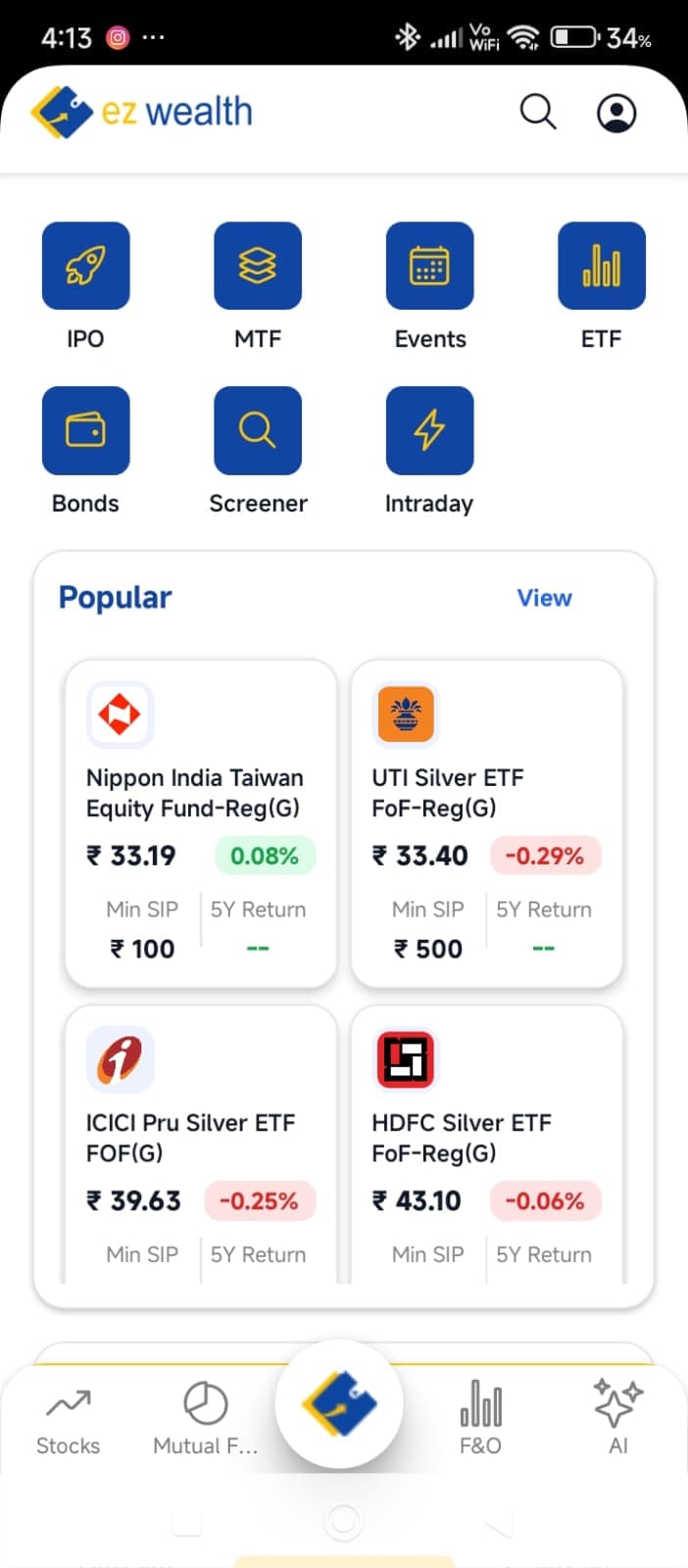 EZ Wealth app screen 7